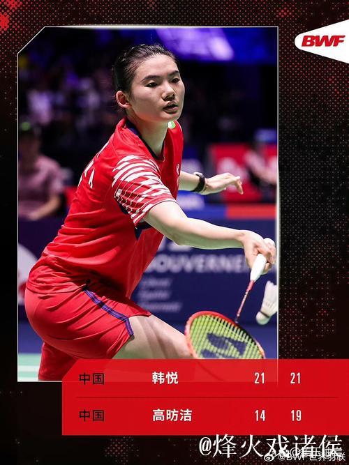 羽毛球世锦赛:韩悦两局完胜高昉洁,八强战将迎战山口茜 羽毛球世锦赛:韩悦两局完胜高昉洁,八强战将迎战山口茜